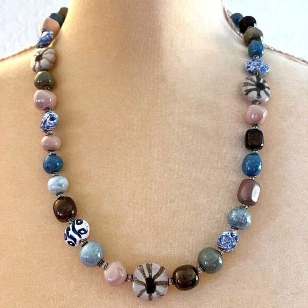 Handmade Multicolored‎ Necklace. 23.5 in
